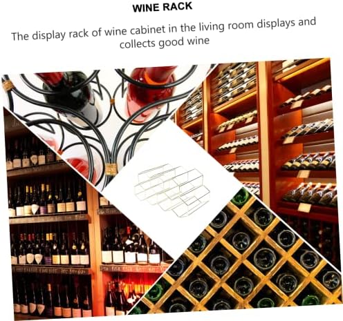 Hemoton 7-Bottle Metal Wine Rack with Golden Finish