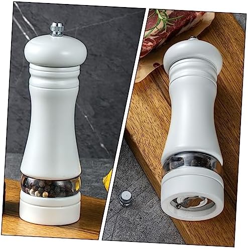 KICHOUSE Refillable Salt and Pepper Shaker Set 6 Inches Wooden 1
