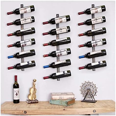 ALDEPO Wall Mounted Wine Rack with Antique Finish