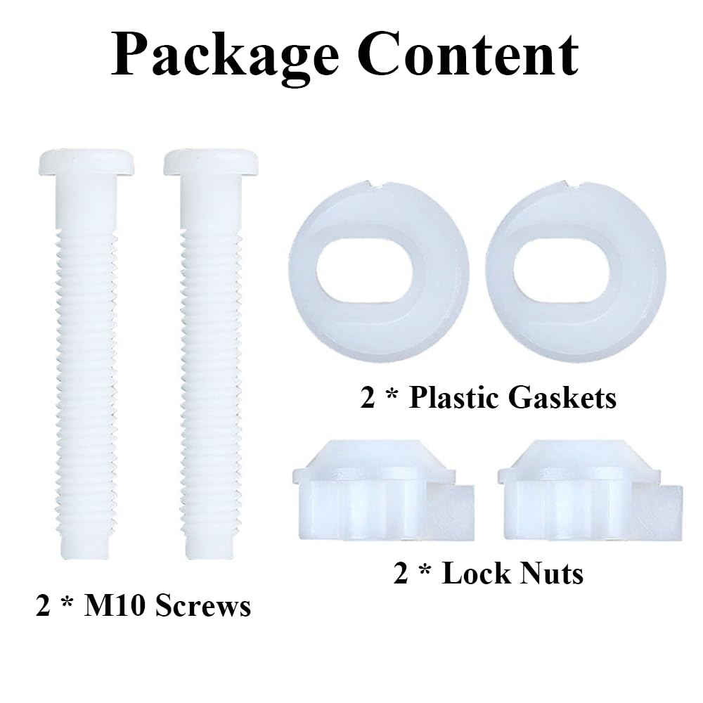 2 Pcs Toilet Seat Screws Bolts Replacement Kit