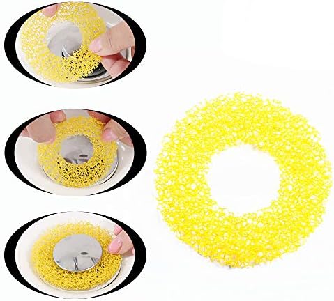 FATHERSON Drain Hair Catcher - 24PCS Soft Sponge Strainer for Sinks and Bathtubs