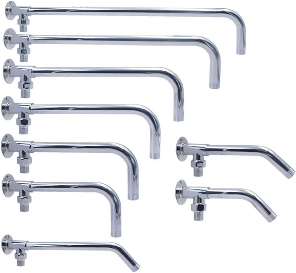 Stainless Steel Wall Mounted Shower Arm Holder - 28cm 45 Degree Extension