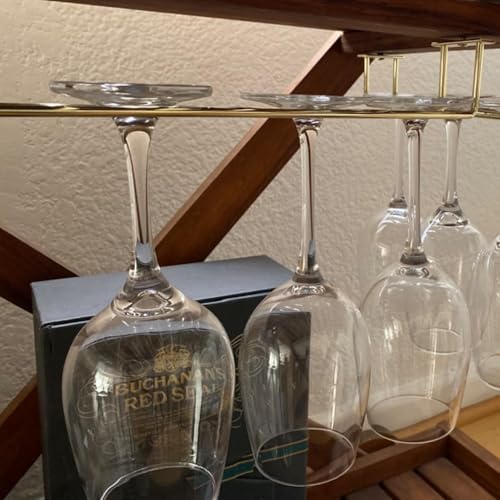RedDreamer 14-Inch Gold Wine Glass Rack Set of 2 1