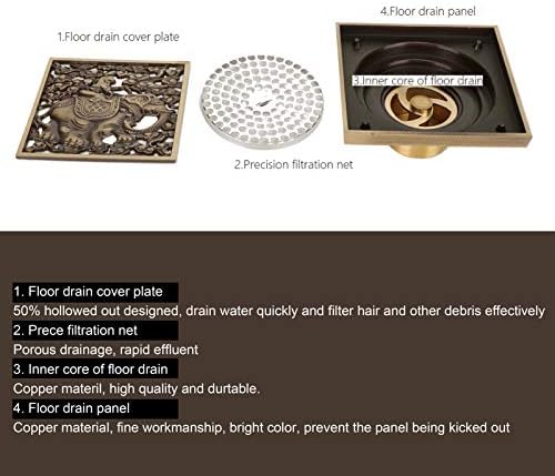 Kuuleyn Copper Shower Drain Cover Kit for Bathroom and Kitchen