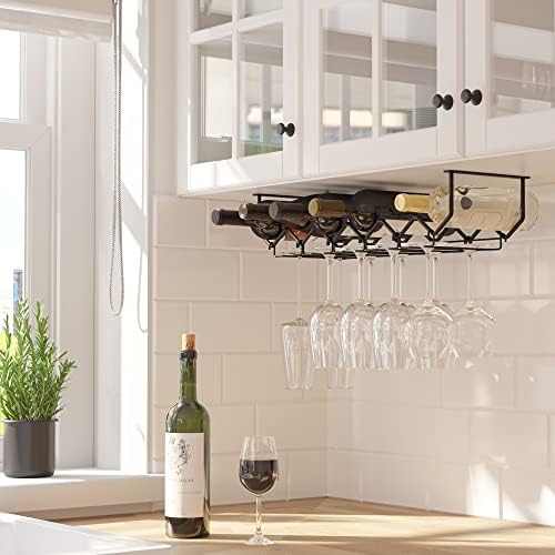 Wallniture Piccola Under Cabinet Wine Glass Holder