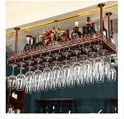 ALDEPO Bronze Industrial Wine Rack 48 Glass Storage