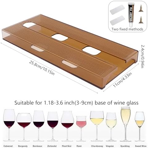 DESONAUT 2 Pcs Wine Glass Holder Stemware Rack