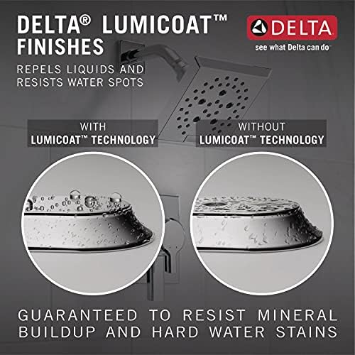 Delta Faucet 2-in-1 Dual Shower Head with Handheld Spray and Hose
