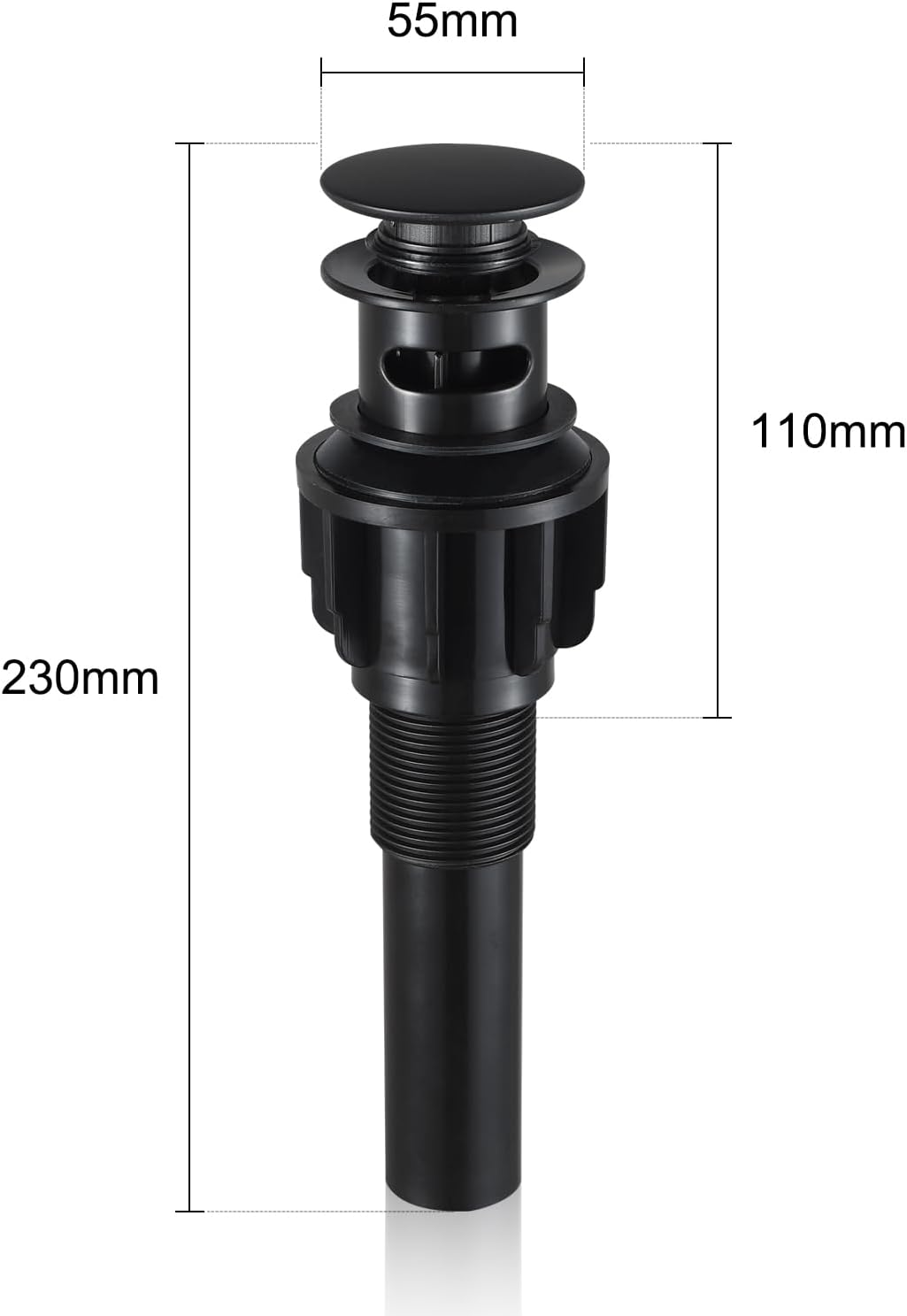 Jorilaisa Pop Up Drain Stopper Matte Black
