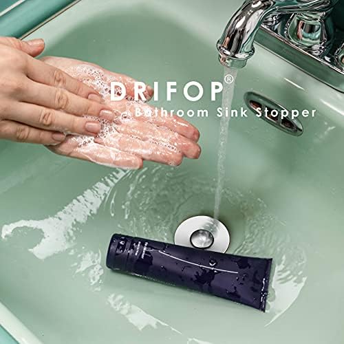 Drifop Universal Sink Stopper with Hair Catcher 11-15 Inch Drain Silver