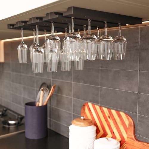 Rustic State Vigo 4 Sectional Adjustable Stemware Rack
