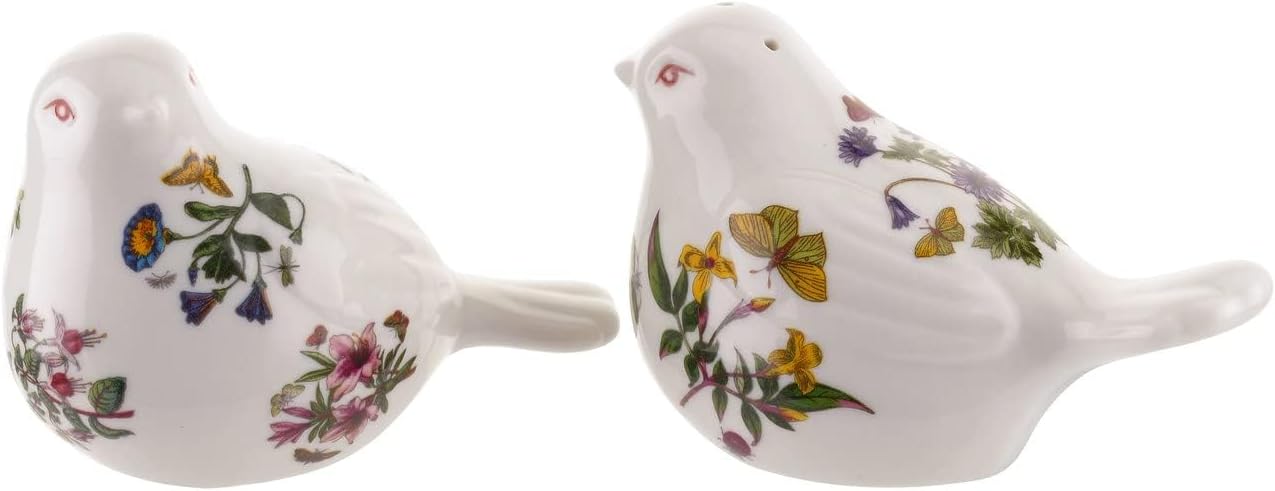 Portmeirion Botanic Garden Bird Shaped Salt Pepper Shaker Set