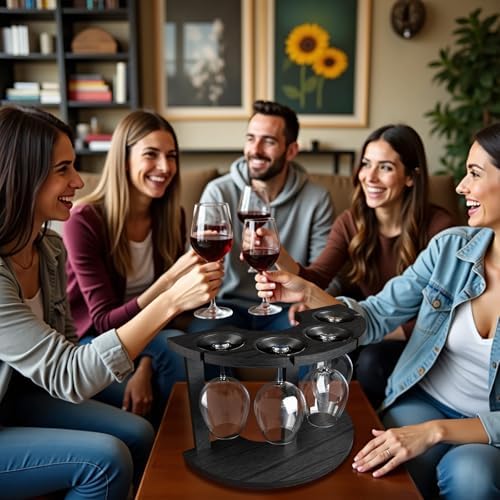 Lacinoeo Countertop Wine Glass Rack for 4 Glasses