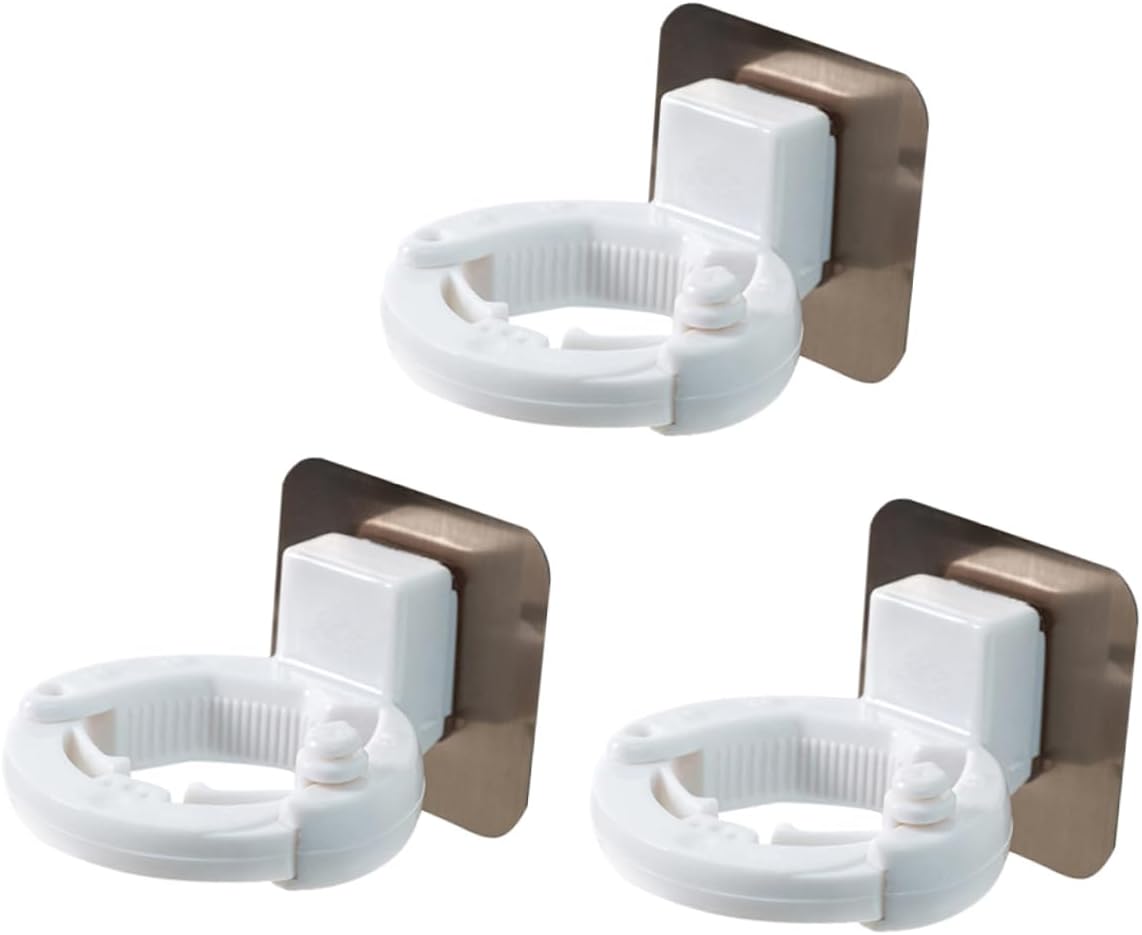 Fondotin 3pcs Wall Mounted Shampoo Gel Bottle Holder Easy Install Bath Organizer