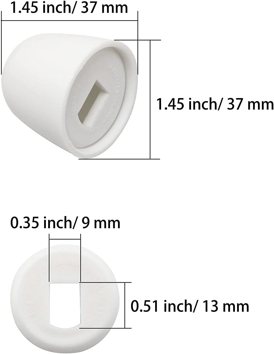 4pcs Universal Toilet Bolt Caps White