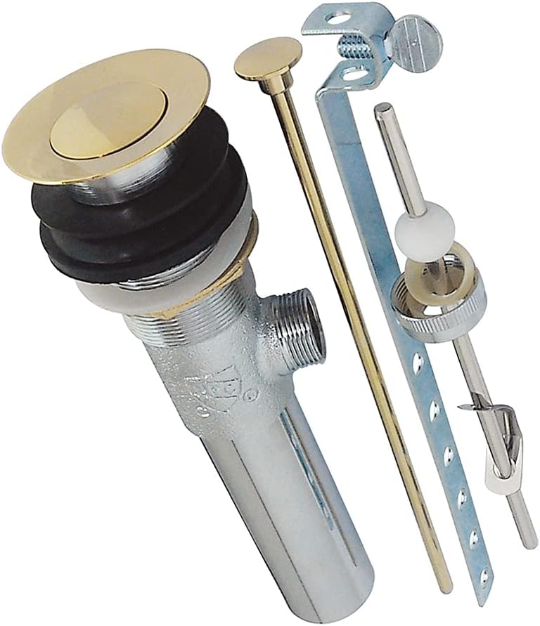 Elements of Design EB1002 Pop-Up Drain Assembly 2-18 Diameter Polished Brass