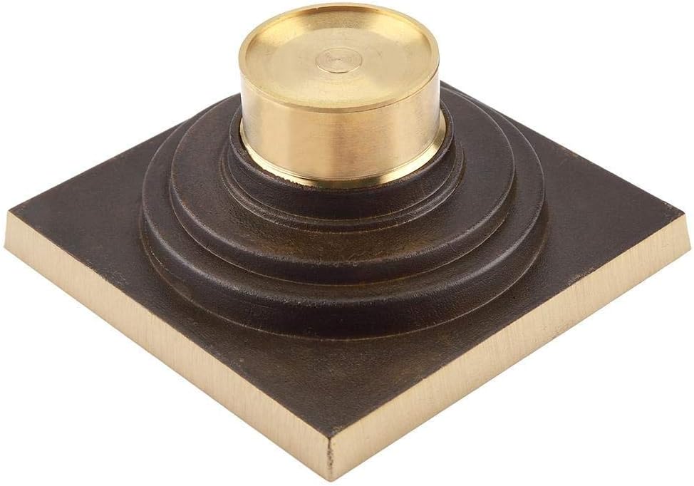 AUNMAS 4 Inch Antique Brass Shower Floor Drain with Fish Lotus Pattern