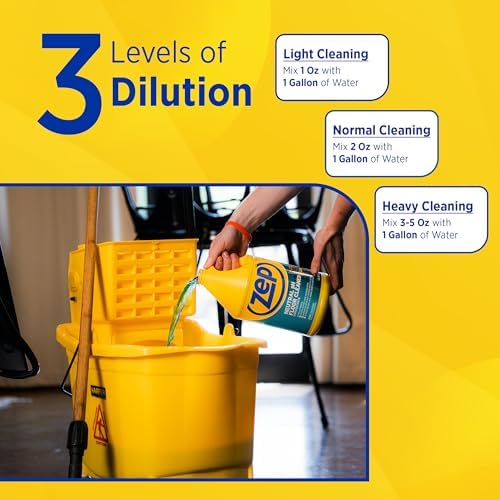 Zep Neutral pH Floor Cleaner 1 Gallon Case of 4 1