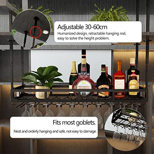 Suuim Ceiling Wine Glass Rack with Adjustable Height