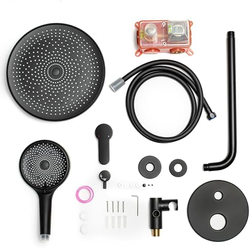 Rainfall Shower System with Handheld Hose and Trim
