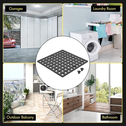 Yaseingoo 2PC 4 Matte Black Drain Cover for Bathrooms and Showers