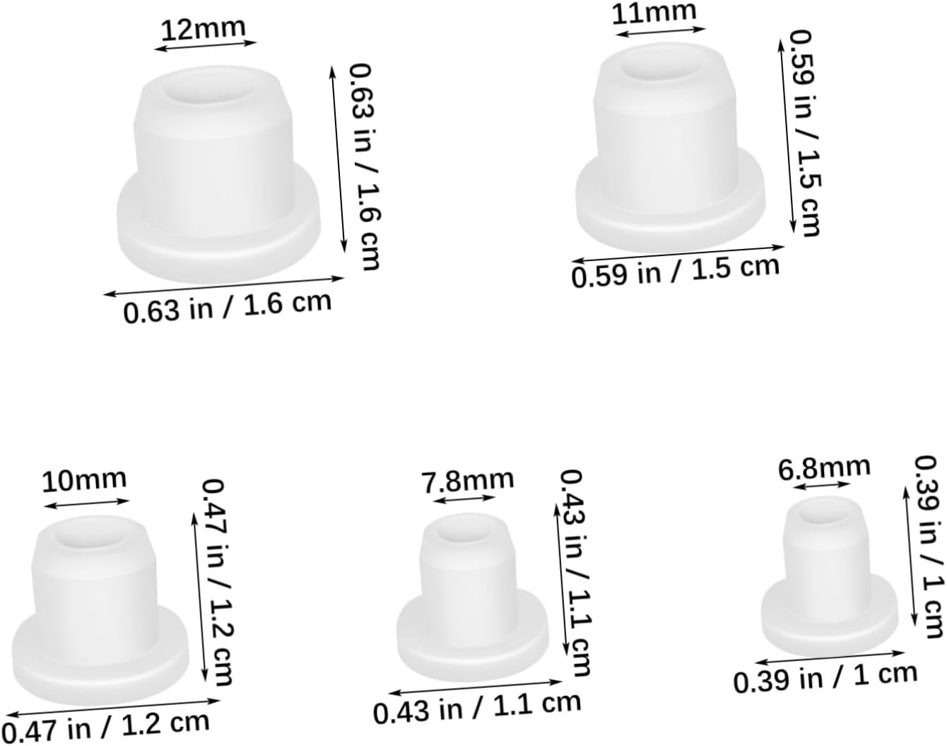 OUNONA 25 Pcs Salt Pepper Stoppers Replacement
