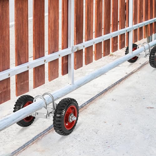 Rolling Gate 6 Inch Rubber Wheel with Double U-Bolts