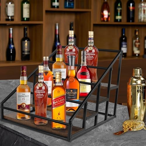 Coffee Syrup Rack Organizer 2 Packs 4 Tier 16 Bottle Holder