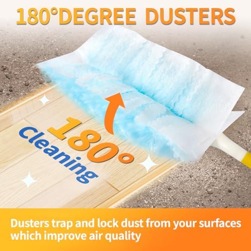 Senowi 60 Count Electrostatic Duster Refills for Swiffer Multi-Surface Cleaning