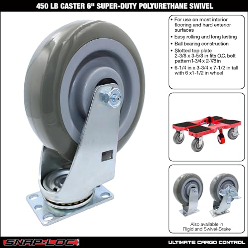 SNAP-LOC 6 Super Duty Swivel Caster Wheels
