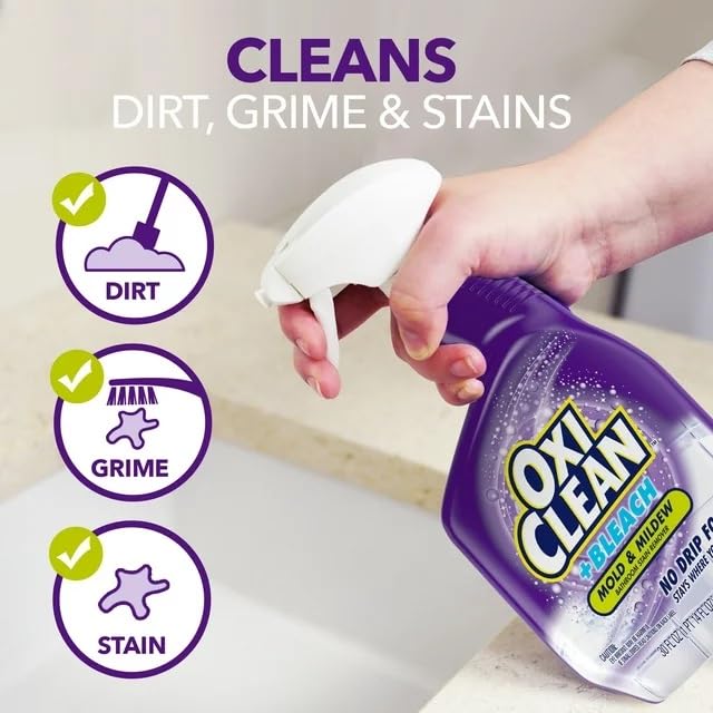 OxiClean Plus Bleach Mold Mildew Stain Remover 30 Fl Oz 2 Pack