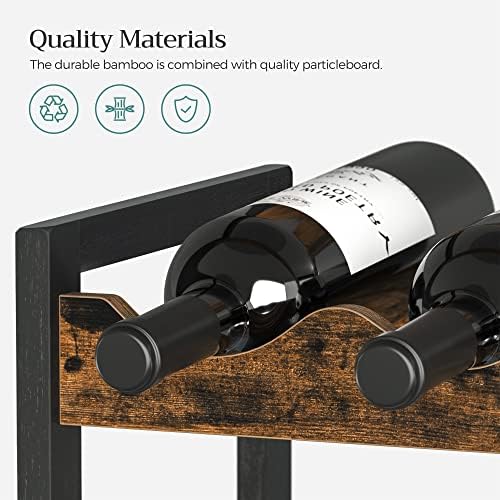 SONGMICS Tabletop Wine Rack 3 Tier 12 Bottle Storage