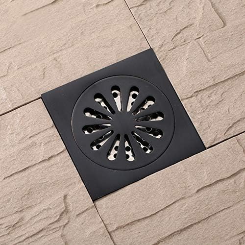 Antrader Odor-Proof Floor Drain with Matte Black Strainer