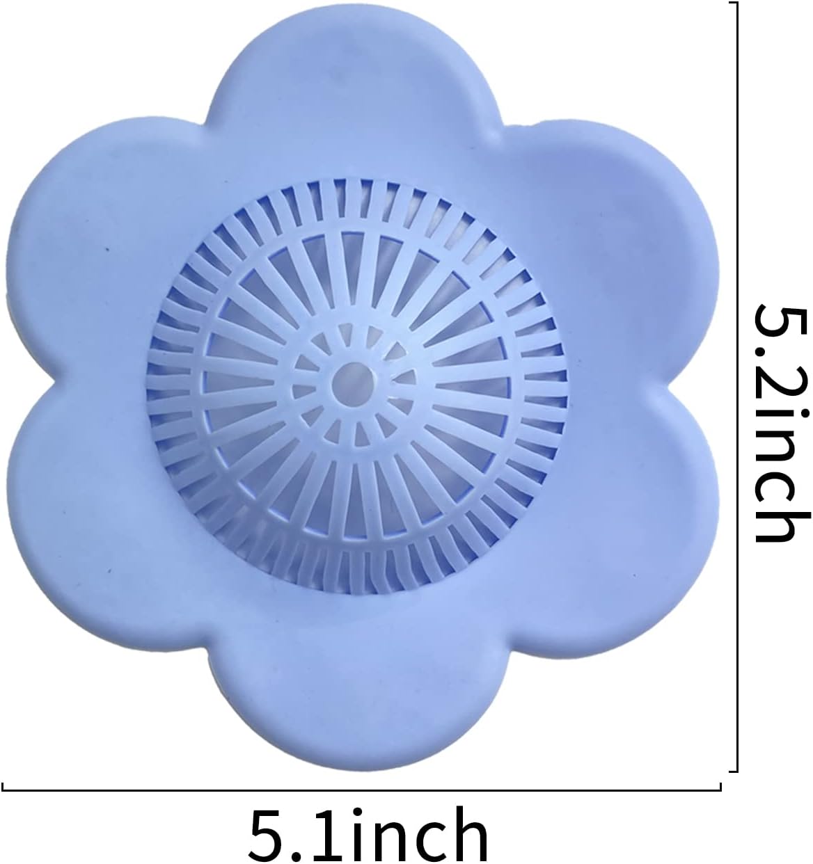 Wild Tribe 4 Pack Drain Strainer with Suction Cups Hair Catchers