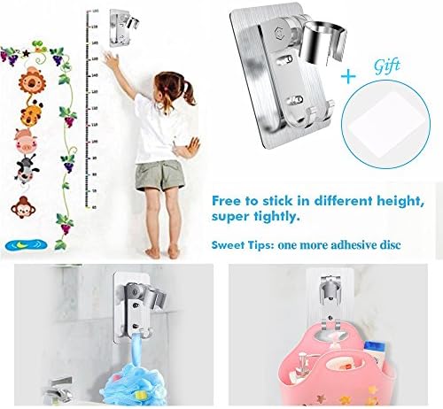 CACASO Adjustable Shower Head Holder with 2 Hangers