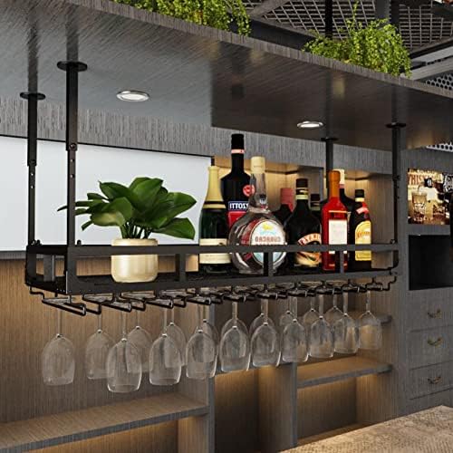 Suuim Ceiling Wine Glass Rack with Adjustable Height