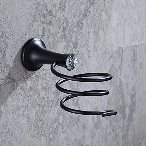 Liaozy888 Black Alloy Crystal Hand Dryer Holder