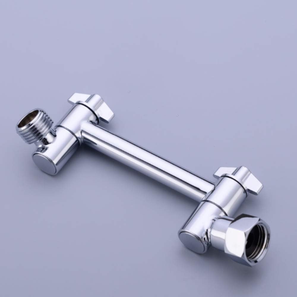 TRUSTMI 4 Inch Adjustable Brass Shower Arm Extension with Chrome Head