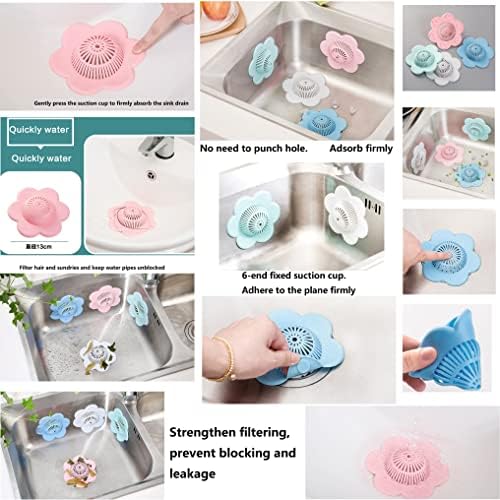 Wild Tribe 4 Pack Drain Strainer with Suction Cups Hair Catchers