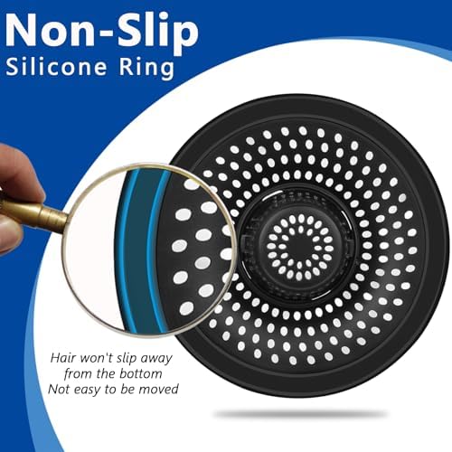 MFTEK Drain Hair Catcher Black Stainless Steel 1