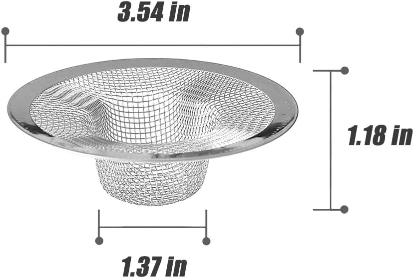 Lechay 2 Pack Stainless Steel Drain Hair Catcher for Bathroom and Kitchen
