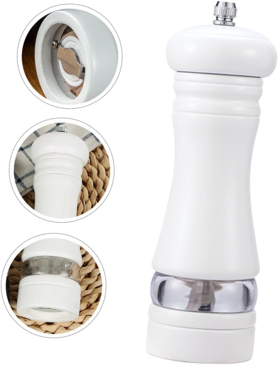 KICHOUSE Refillable Salt and Pepper Shaker Set 6 Inches Wooden 1