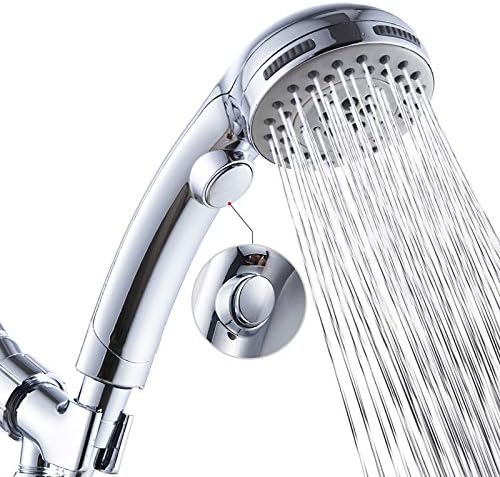DOILIESE 6-Setting Massage Handheld Shower Head with Pause and Spa Spray - Chrome
