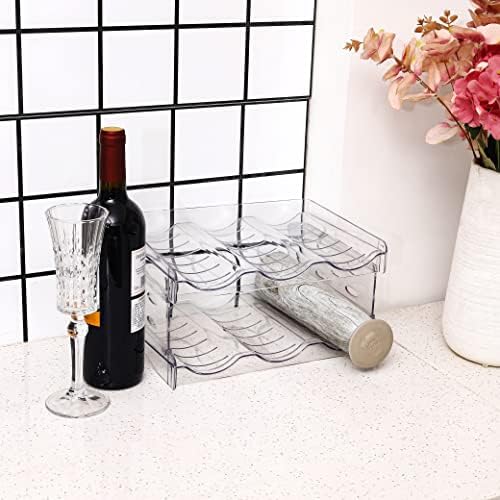IEEK Plastic Stackable Bottle Storage Rack 2 Pack