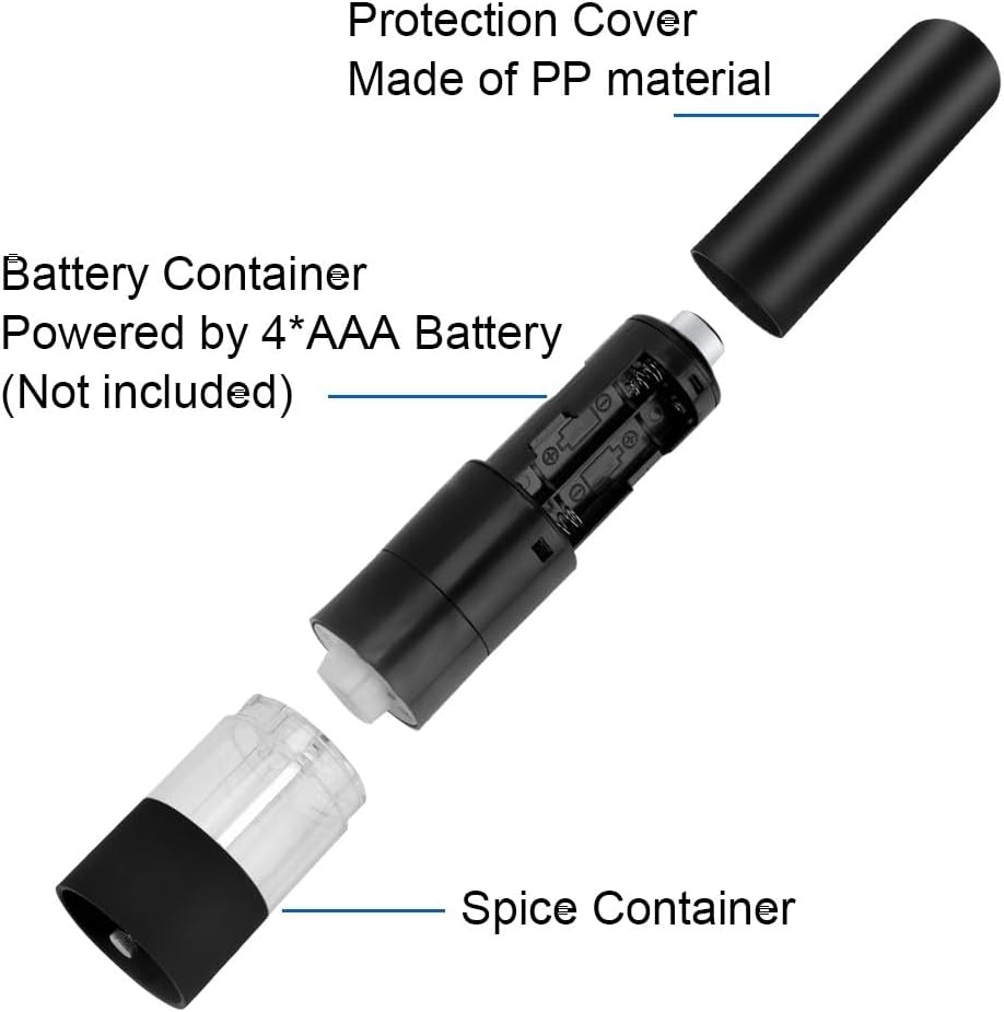 Electric Spice Grinder With LED Light Salt and Pepper Shaker Set