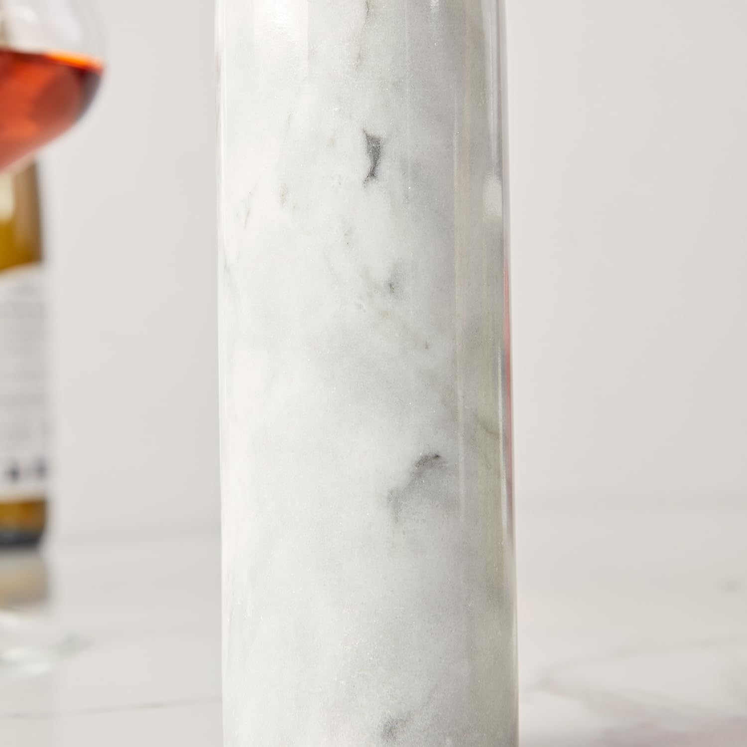 Generic White Marble Salt Pepper Shaker Set