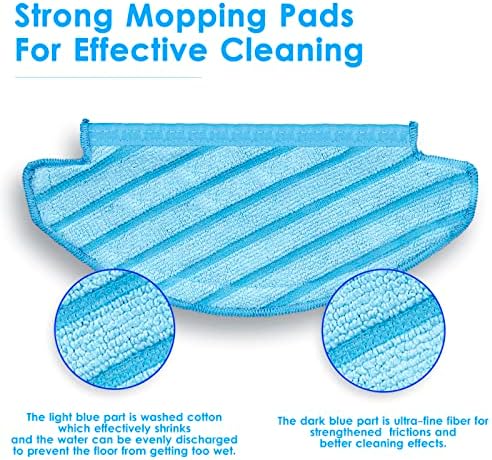 10 Pieces Chain Peak N10 Reusable Mop Pads for ECOVACS Robot Vacuums