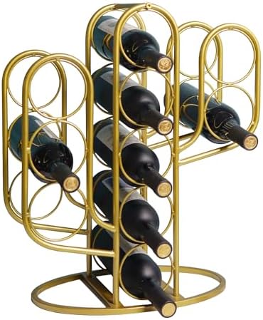10 Bottles Wine Rack with Cactus Design