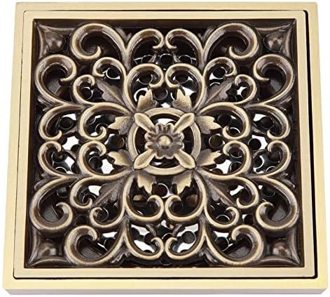 ViaGasaFamido Antique Brass Square Floor Drain 10cm