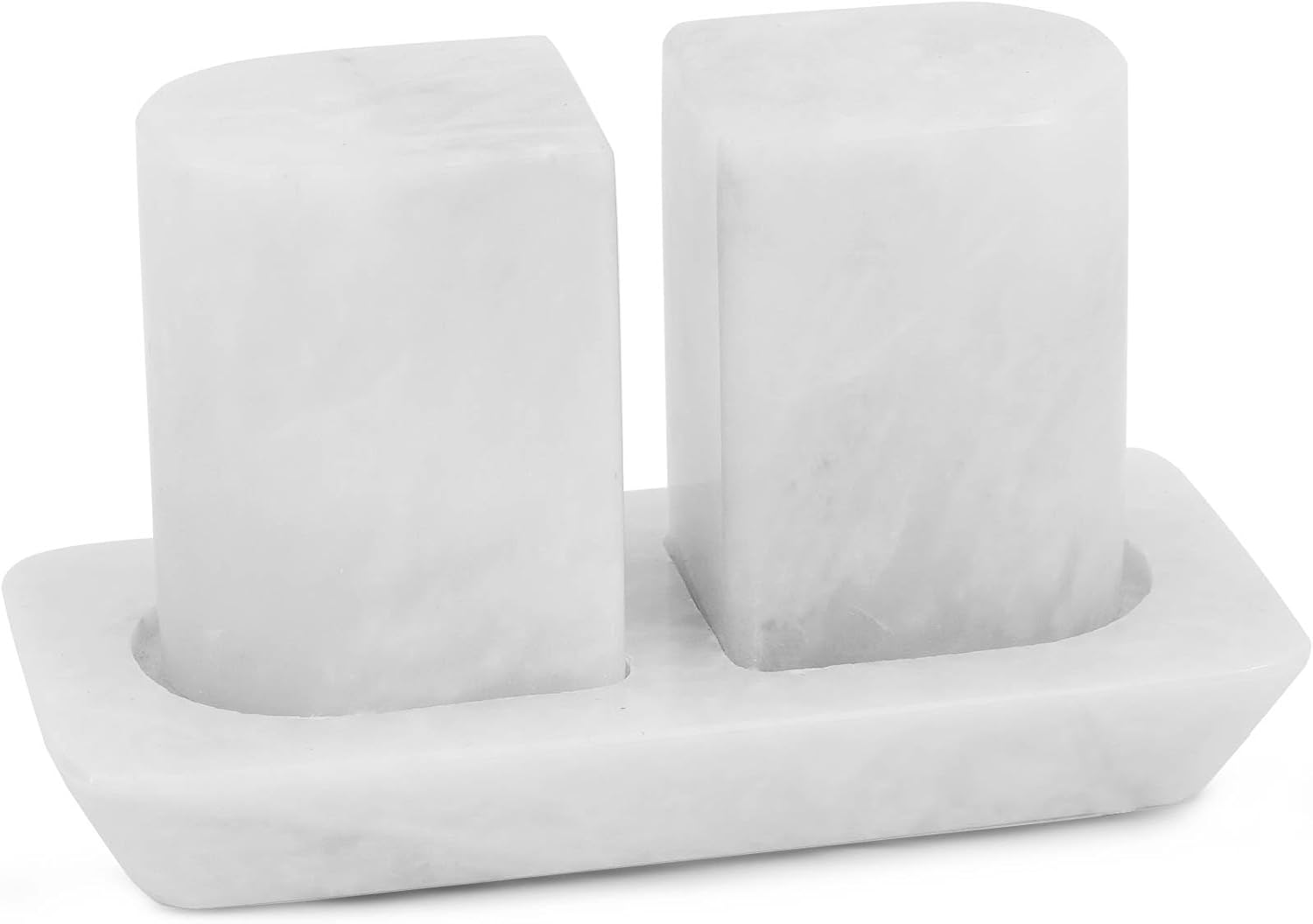 Radicaln Marble Salt Pepper Shakers Set of 2 With Tray 1